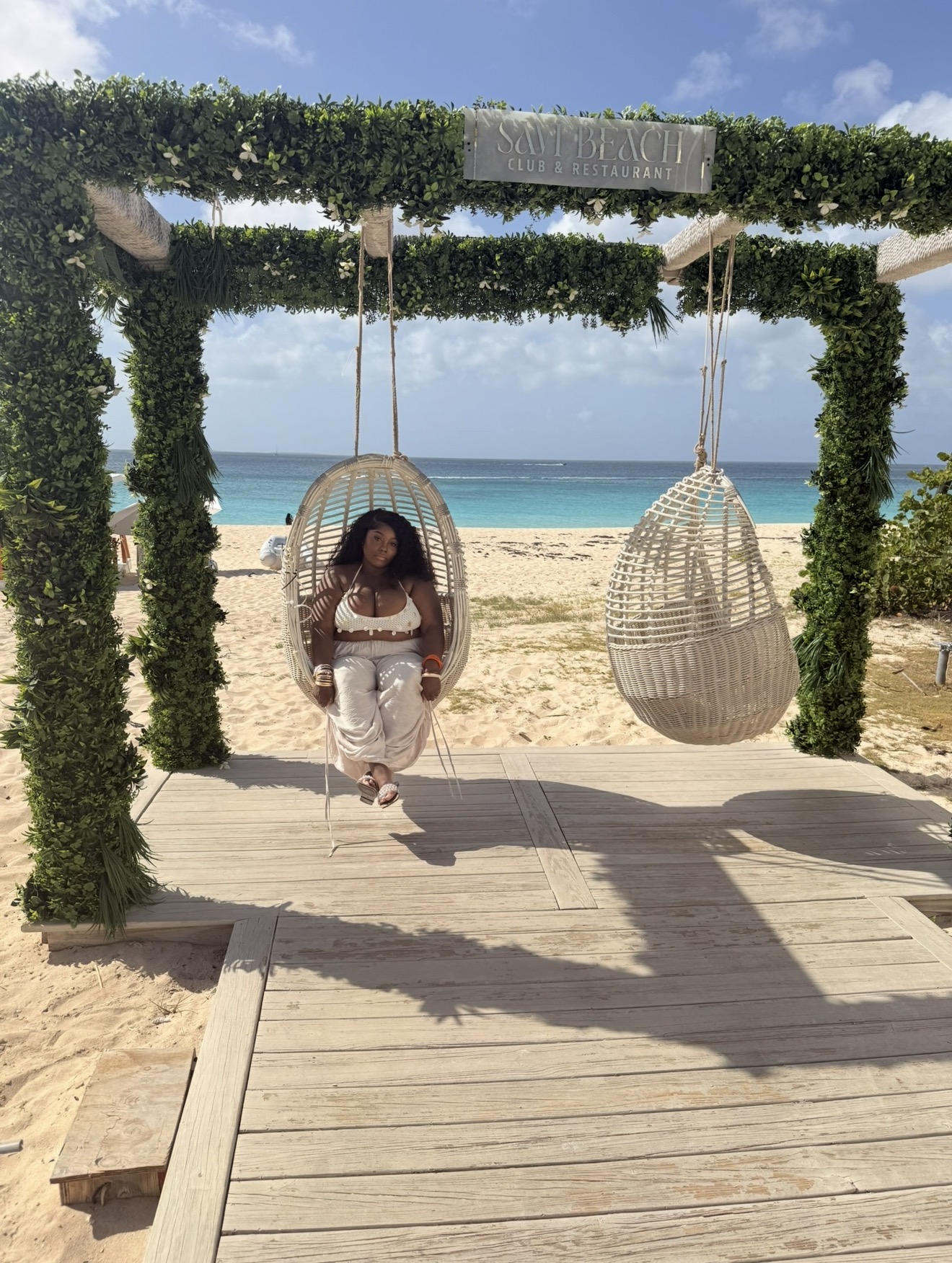 A beach day at Savi Beach Club in Anguilla.