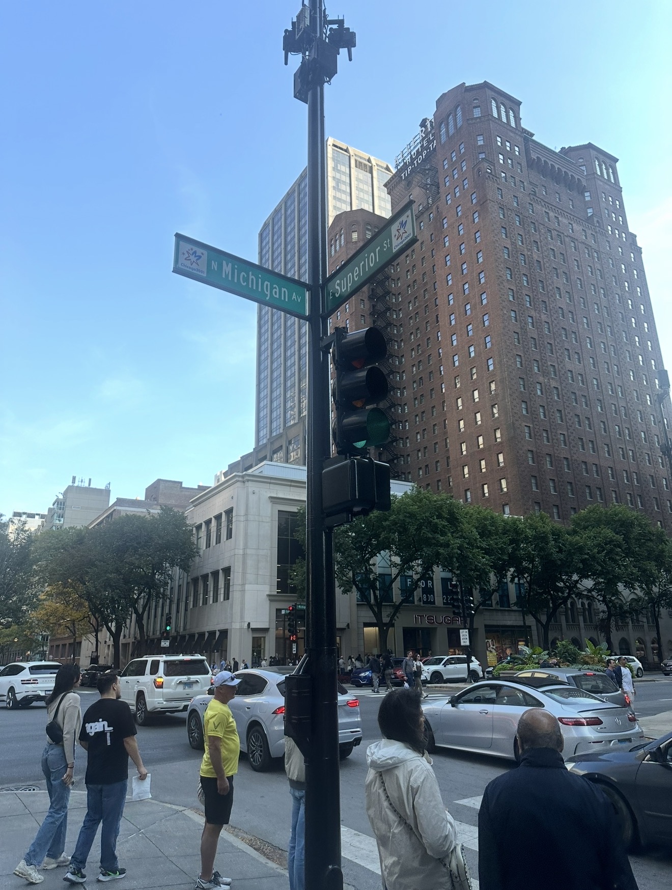Exploring Michigan Avenue in Chicago.